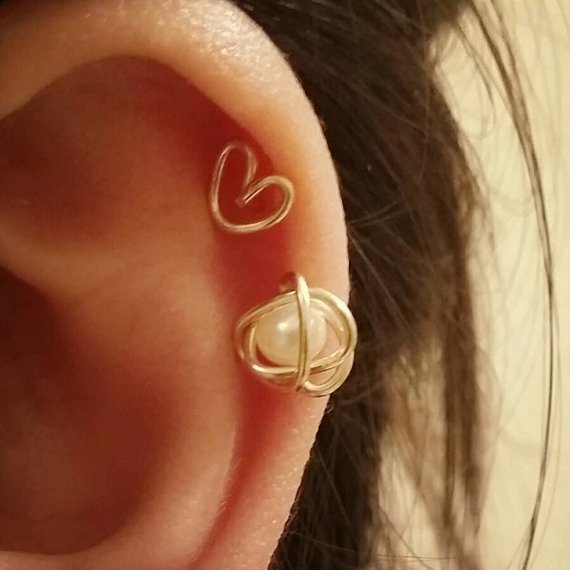 Origami Jewellery Heart Wire Earring