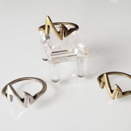 Origami Jewellery Heartbeat Midi Ring