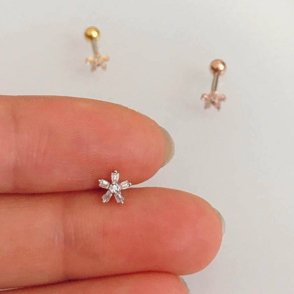 Origami Jewellery Ice Flower Earring