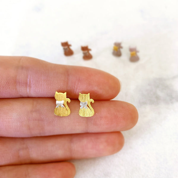 Origami Jewellery Kitten Earrings