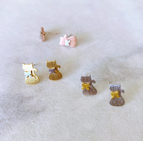 Origami Jewellery Kitten Earrings