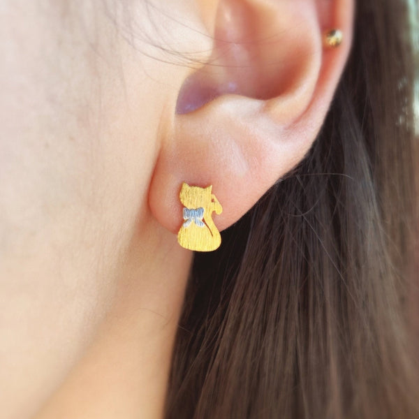 Origami Jewellery Kitten Earrings