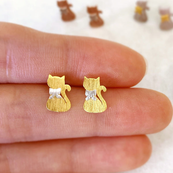origami jewellery Kitten Earrings