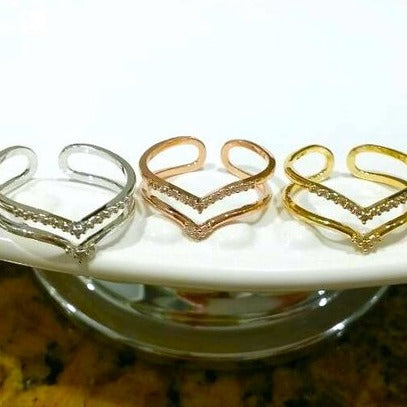 Origami Jewellery Layered Chevron Ring