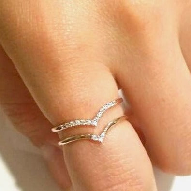 Origami Jewellery Layered Chevron Ring