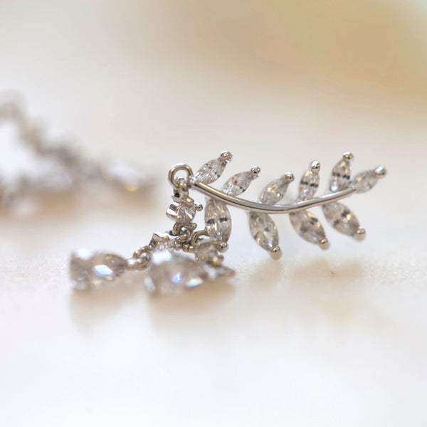 origami jewellery Leaf Ear Jacket Dangle Earring