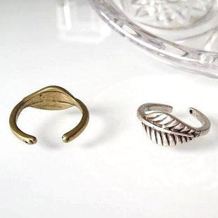 Origami Jewellery Leaf Midi Ring