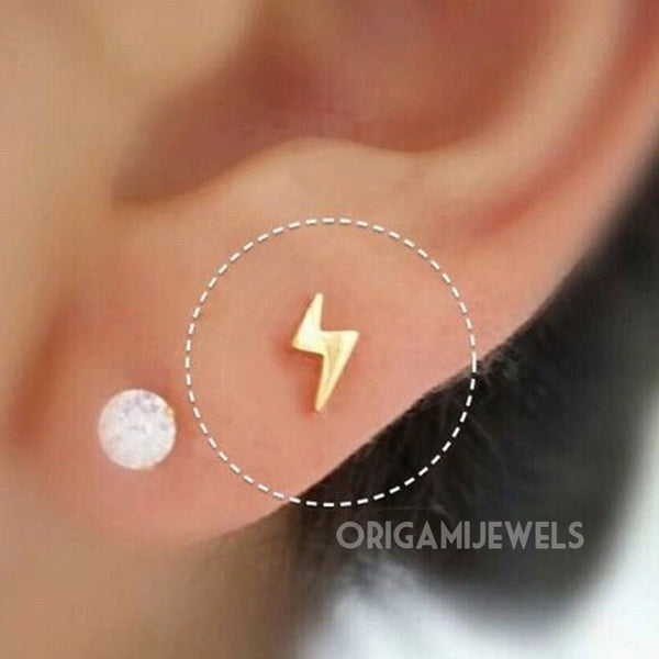 origami jewellery Lightning Bolt Earring