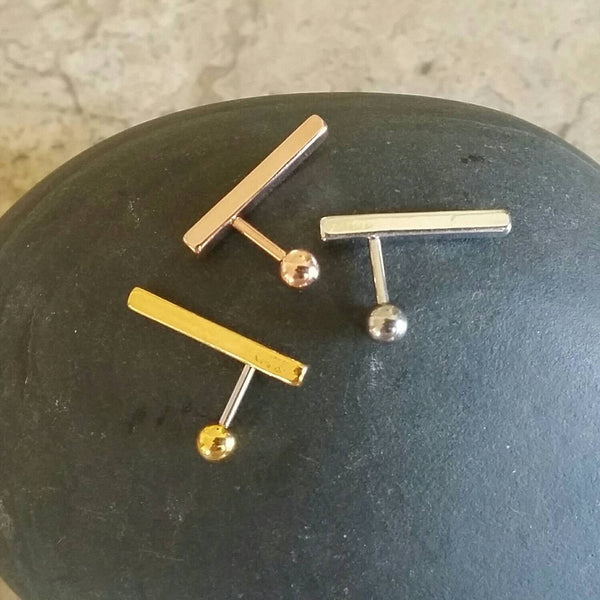 Origami Jewellery Long Bar Cartilage Earring