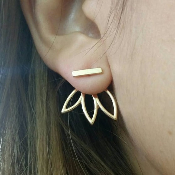 origami jewellery Lotus Flower Ear Jacket