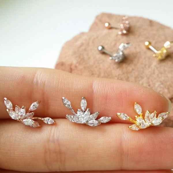 Origami Jewellery Lotus Flower Earrings