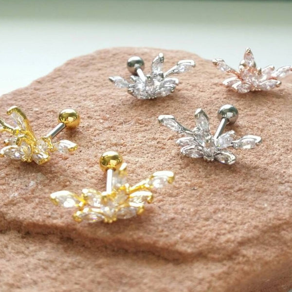 Origami Jewellery Lotus Flower Earrings