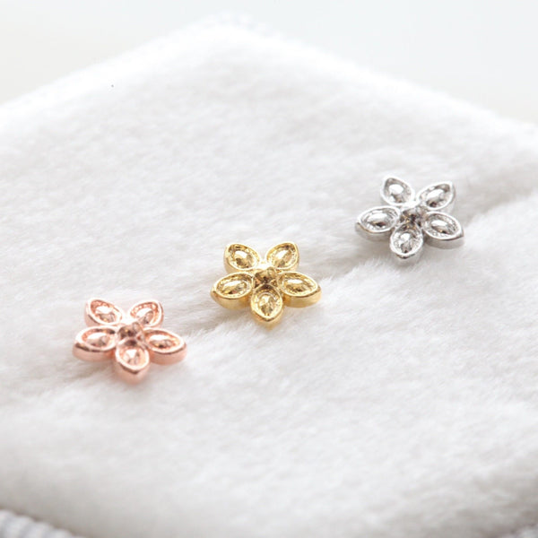 origami jewellery Matte Flower Cartilage Stud