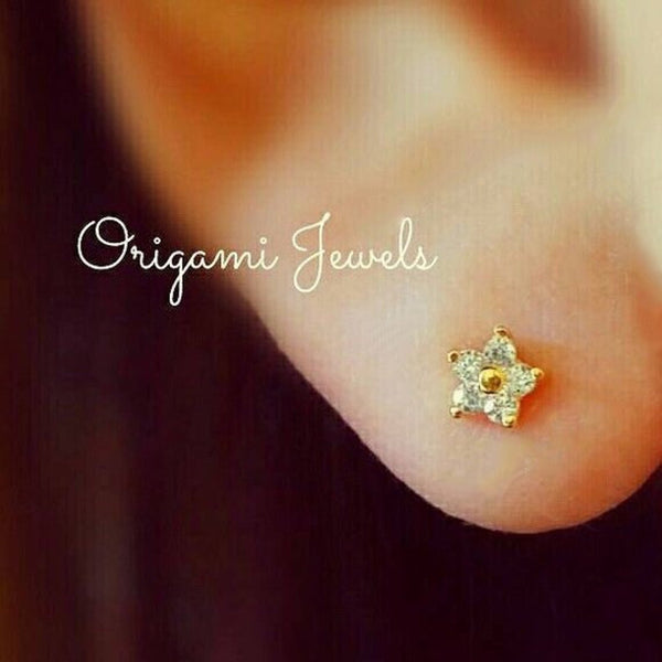 Origami Jewellery Mini Flower Studs