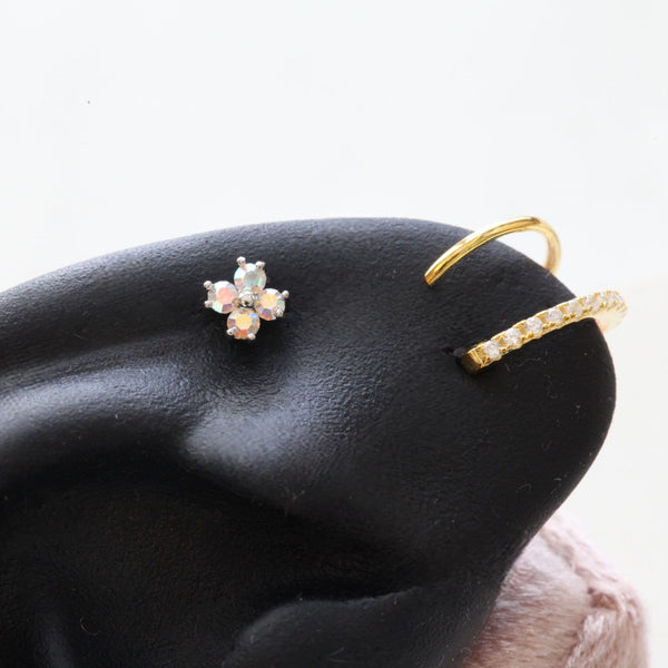 Origami Jewellery Mini Iridescent 4 Petal Flower