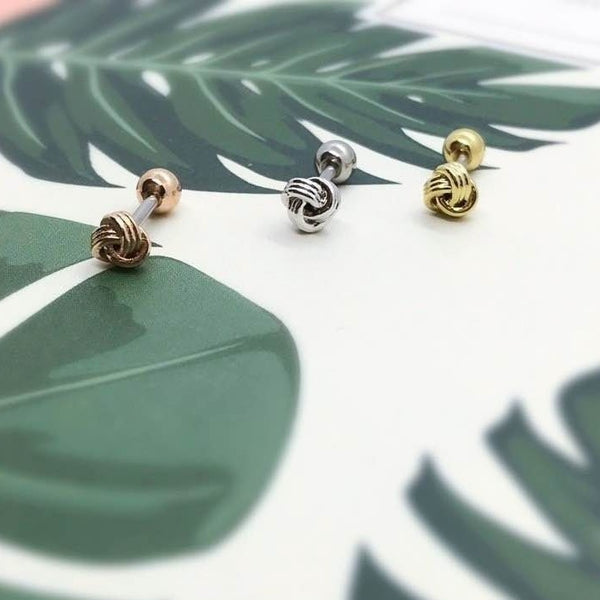 origami jewellery Mini Knot Earrings