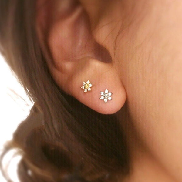 origami jewellery Mini Sunflower Studs