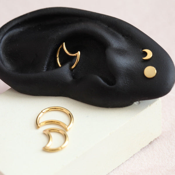 Origami Jewellery Moon Clicker Hoop