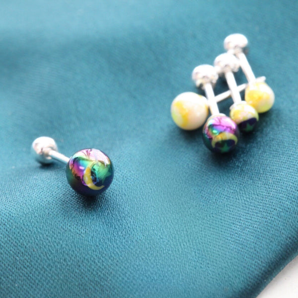 origami jewellery Moon Sketch Lobe Stud