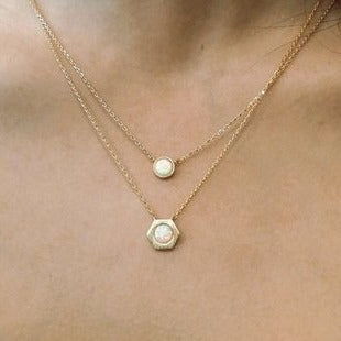 origami jewellery Opal Necklace