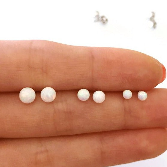 Origami Jewellery Opal Stud Earrings