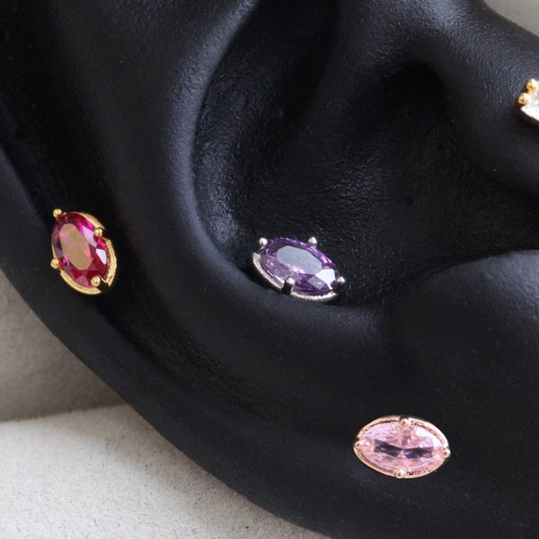 origami jewellery Oval Colorful Tragus Labret