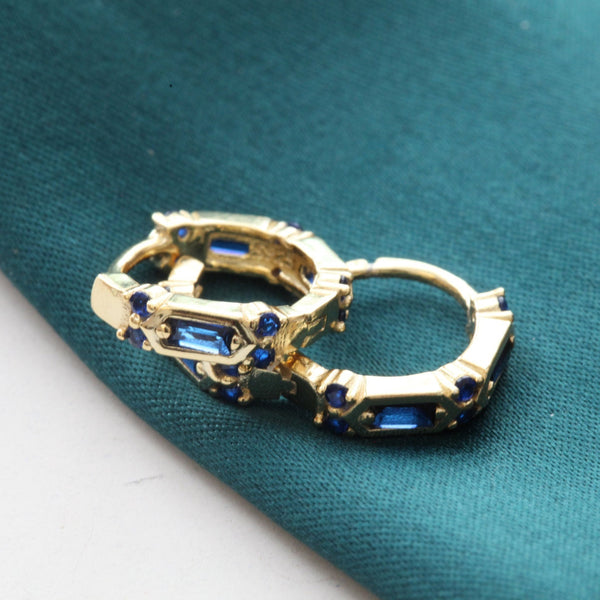 Origami Jewellery Pave Delicate Gold Hoops