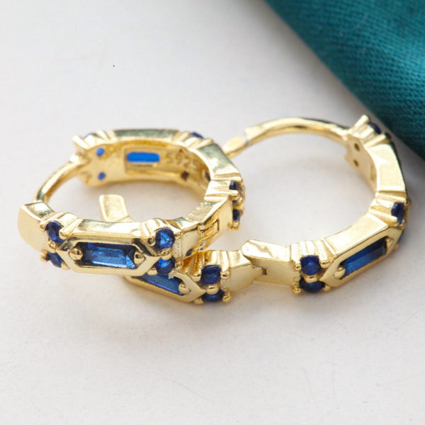 origami jewellery Pave Delicate Gold Hoops