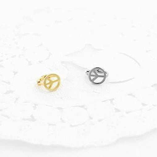 Origami Jewellery Peace Sign Hoop