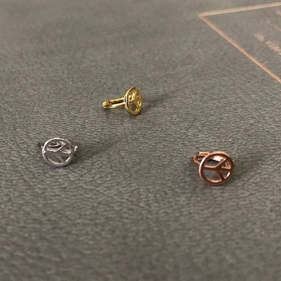 Origami Jewellery Peace Sign Hoop