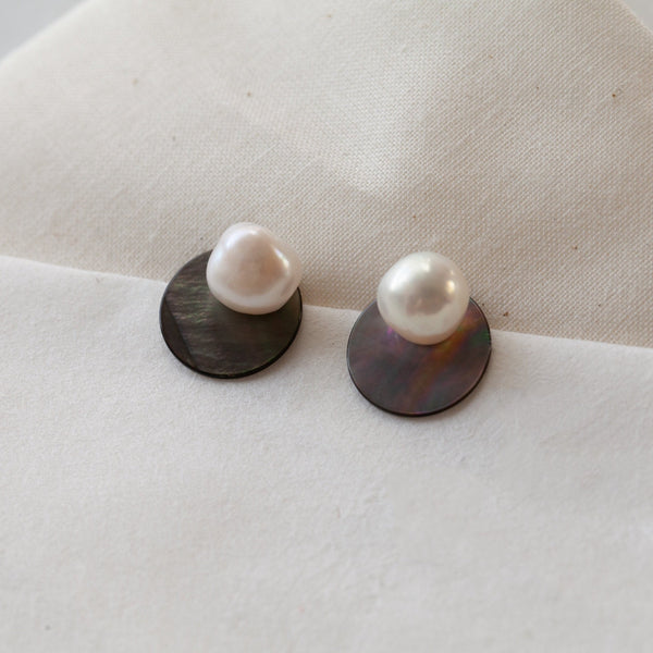 Origami Jewellery Pearl Shell Earrings