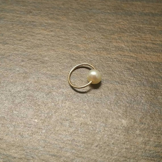 Origami Jewellery Pearl Wire Hoop