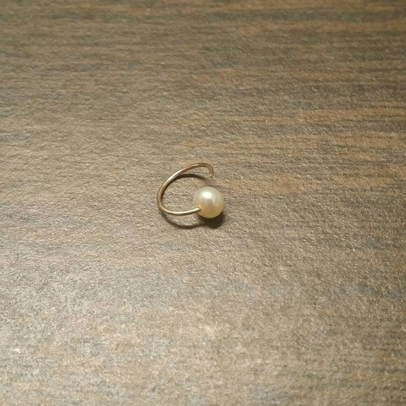 Origami Jewellery Pearl Wire Hoop