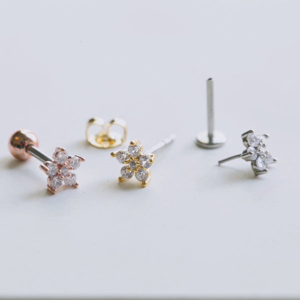 origami jewellery Petaled Flower Earring