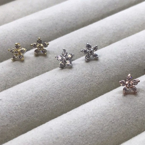 Origami Jewellery Petaled Flower Studs