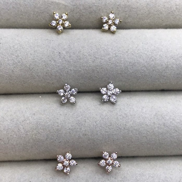 origami jewellery Petaled Flower Studs