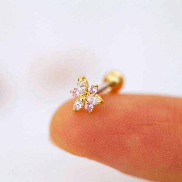 Origami Jewellery Pink Daffodil Flower Earring