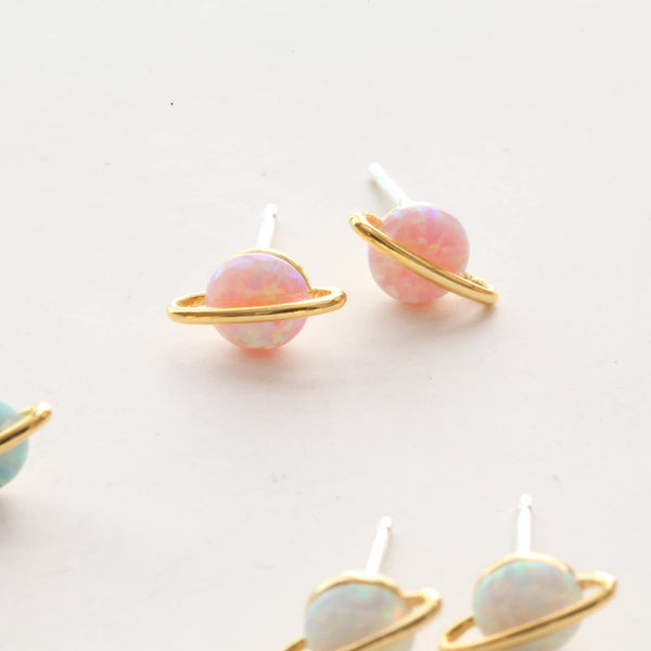 Origami Jewellery Planet Opal Stud Earrings