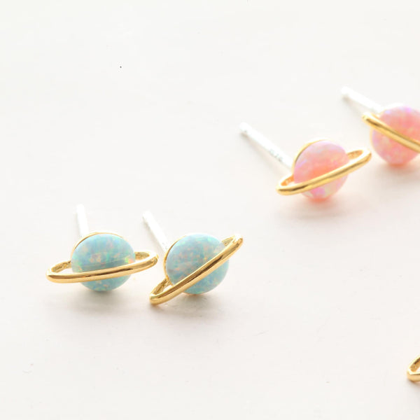 Origami Jewellery Planet Opal Stud Earrings