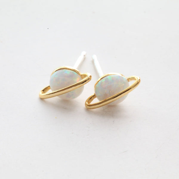 origami jewellery Planet Opal Stud Earrings