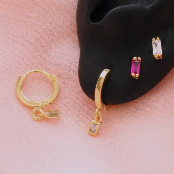 origami jewellery Rectangle Dangle Hoop