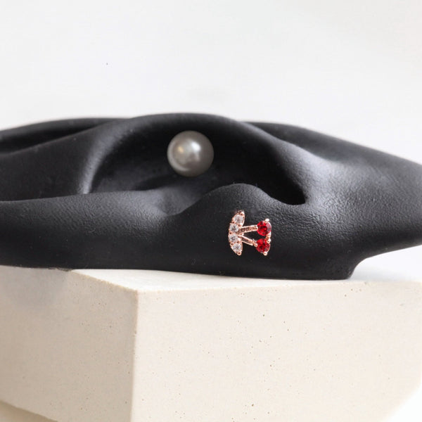 Origami Jewellery Red Cherry Earrings