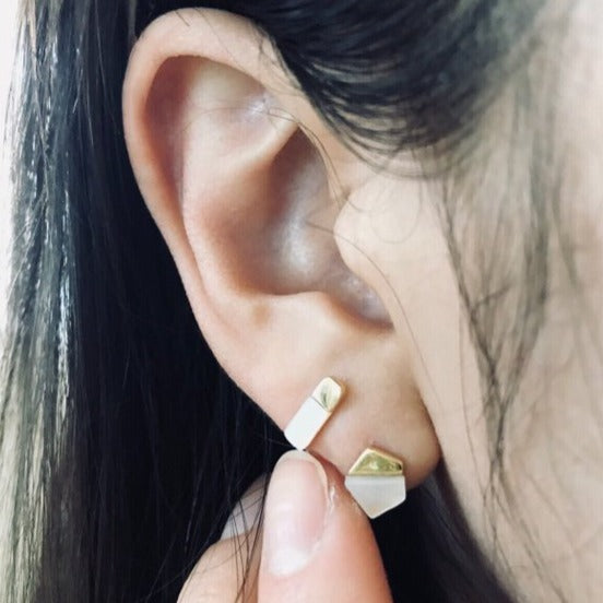 Origami Jewellery Shell Geometric Earrings