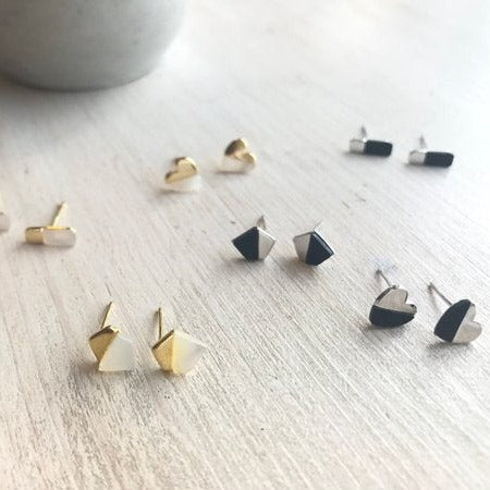 Origami Jewellery Shell Geometric Earrings