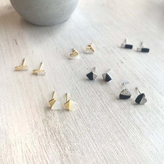 Origami Jewellery Shell Geometric Earrings