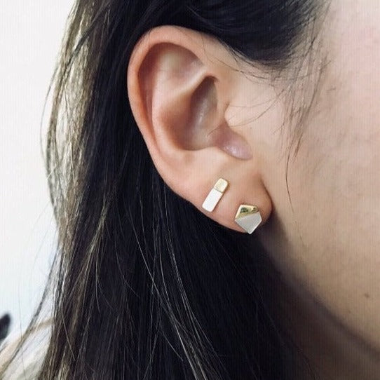 origami jewellery Shell Geometric Earrings