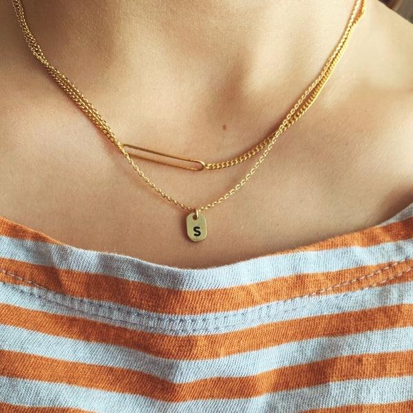 Origami Jewellery Small Initial Necklace