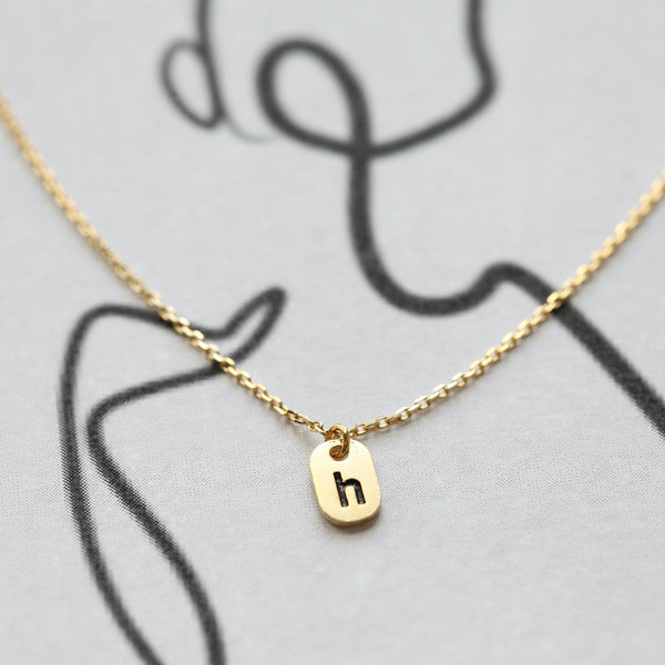 origami jewellery Small Initial Necklace
