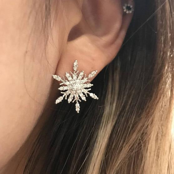 origami jewellery Snowflake Statement Earrings