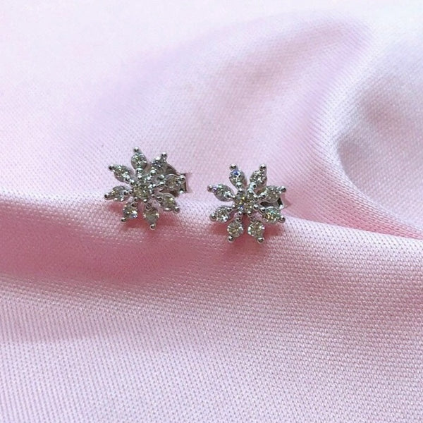 Origami Jewellery Snowflake Studs